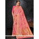 Intrinsic Banarasi Silk Pink Weaving Work Designer Traditional Saree