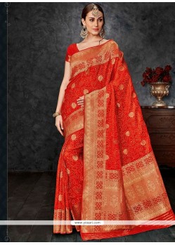 Artistic Banarasi Silk Weaving Work Designer Traditional Saree
