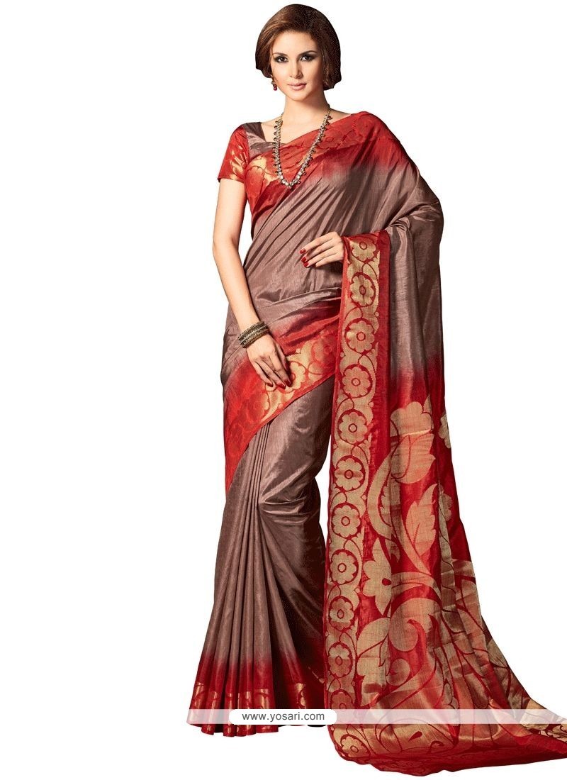 Tempting Woven Work Art Silk Designer Traditional Saree