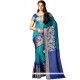 Woven Art Silk Traditional Designer Saree In Aqua Blue
