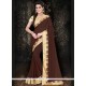 Whimsical Faux Georgette Patch Border Work Saree