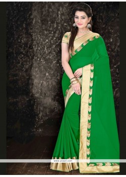 Girlish Green Classic Designer Saree