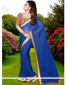 Magnetic Faux Chiffon Embroidered Work Saree