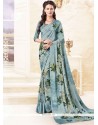 Amusing Multi Colour Print Work Printed Saree