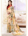 Outstanding Print Work Multi Colour Printed Saree