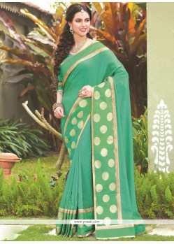 Appealing Art Silk Green Traditional Designer Saree