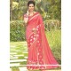 Sonorous Pink Patch Border Work Traditional Designer Saree