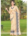 Impressive Beige Fancy Work Work Traditional Saree