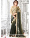 Exciting Patch Border Work Shaded Saree