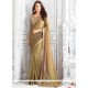 Exuberant Faux Georgette Patch Border Work Shaded Saree