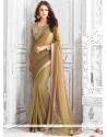 Exuberant Faux Georgette Patch Border Work Shaded Saree