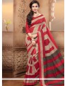 Stunning Multi Colour Print Work Cotton Silk Casual Saree