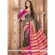 Pleasing Cotton Silk Grey Casual Saree