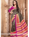 Pleasing Cotton Silk Grey Casual Saree