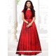 Excellent Satin Print Work Designer Gown