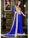 Glamorous Lycra Patch Border Work Classic Designer Saree