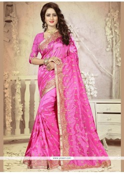 Observable Art Silk Pink Designer Traditional Saree