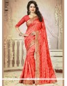 Bedazzling Patch Border Work Designer Traditional Saree