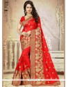 Exquisite Embroidered Work Art Silk Traditional Designer Saree