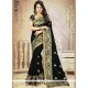 Aspiring Lace Work Black Traditional Saree