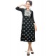 Sterling Faux Georgette Black Embroidered Work Party Wear Kurti