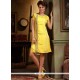 Jazzy Yellow Faux Georgette Party Wear Kurti