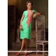 Gorgonize Sea Green Faux Georgette Party Wear Kurti