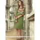 Captivating Faux Georgette Green Party Wear Kurti