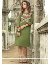 Captivating Faux Georgette Green Party Wear Kurti