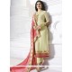 Prachi Desai Cream Faux Georgette Churidar Designer Suit