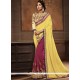 Classy Faux Georgette Resham Work Half N Half Saree