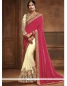 Modernistic Resham Work Half N Half Designer Saree