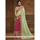 Sorcerous Patch Border Work Faux Georgette Half N Half Saree