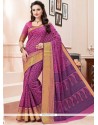 Lovely Print Work Cotton Casual Saree