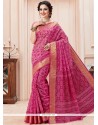 Impressive Hot Pink Casual Saree