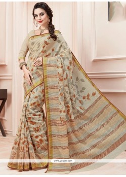 Wonderous Print Work Casual Saree