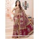 Beautiful Print Work Cotton Casual Saree