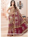 Beautiful Print Work Cotton Casual Saree