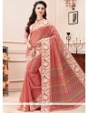 Print Cotton Casual Saree In Multi Colour