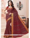 Renowned Cotton Multi Colour Print Work Casual Saree