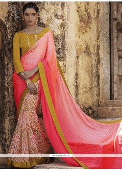 Gripping Pink Casual Saree