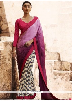 Alluring Multi Colour Satin Casual Saree