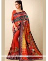Jazzy Tussar Silk Multi Colour Traditional Designer Saree