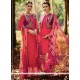 Thrilling Embroidered Work Multi Colour Cotton Satin Designer Suit