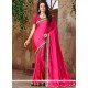 Elite Hot Pink Zari Work Art Silk Designer Traditional Saree