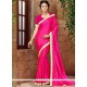 Affectionate Art Silk Hot Pink Traditional Saree