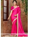 Affectionate Art Silk Hot Pink Traditional Saree