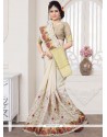 Delightful Art Silk Off White Weaving Work Traditional Saree