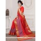 Heavenly Art Silk Orange Traditional Designer Saree