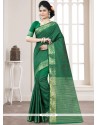 Fashionable Art Silk Green Weaving Work Designer Traditional Saree